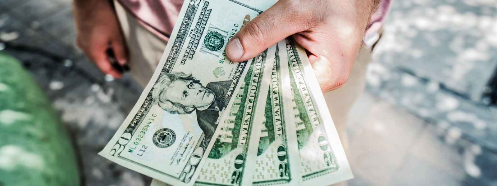 blur cash close up dollars