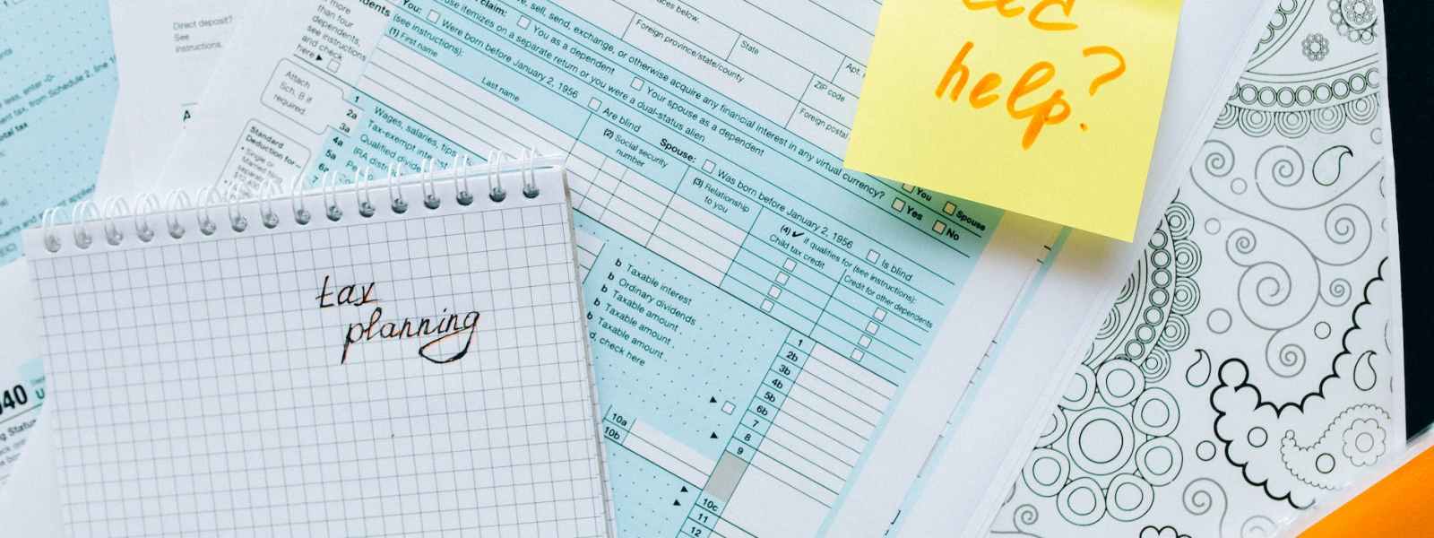 tax documents on the table