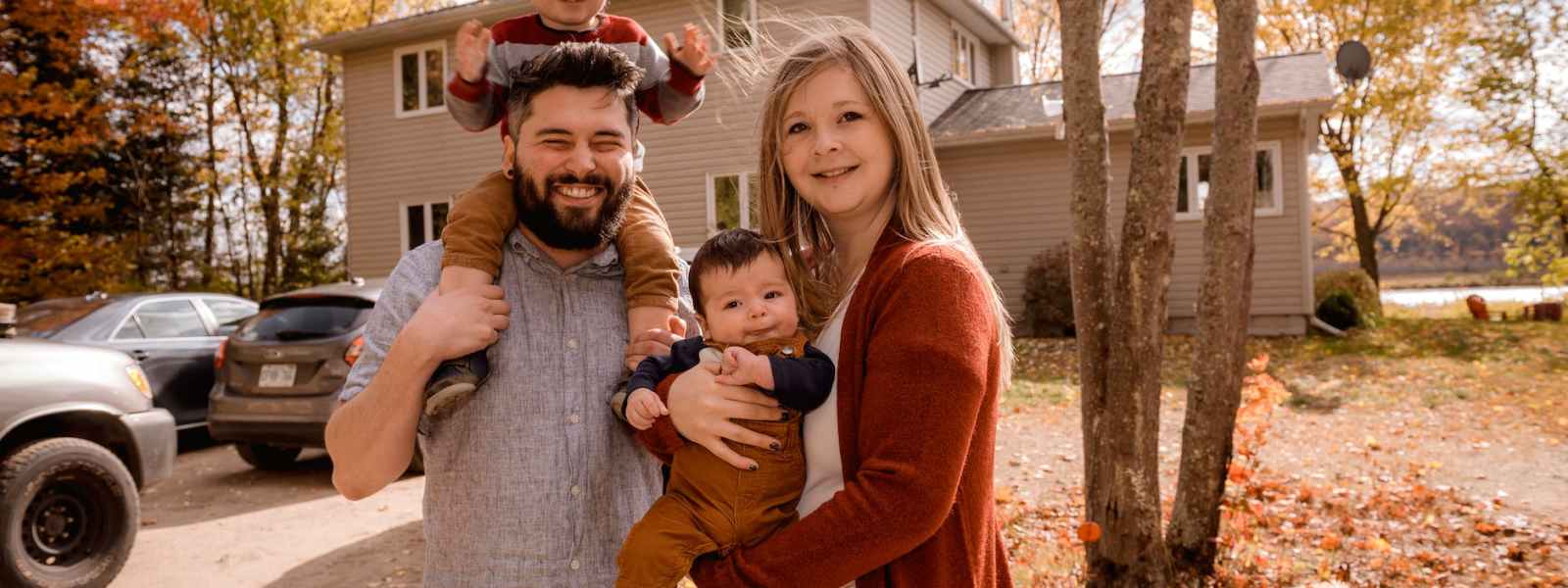 photo of family smiling