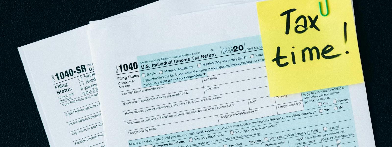 tax documents on the table