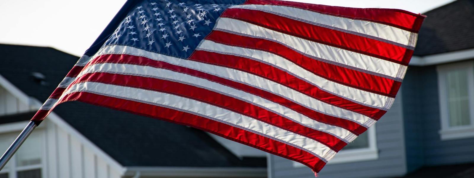 close up photography of american flag